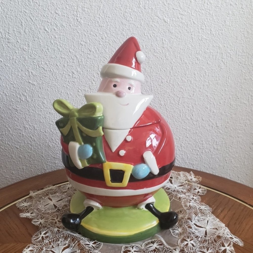 Santa Claus Christman Ceramic Kitchen Jar